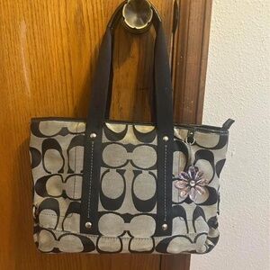 Coach Vintage Sufflette Tote in Black Signature Canvas
